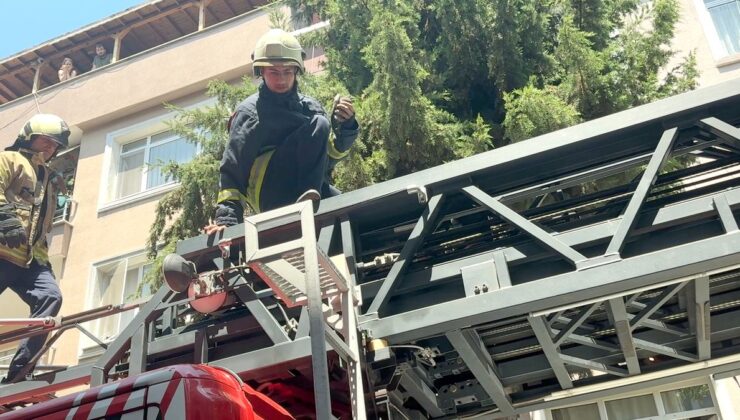 Avcılar’da balkonda mahsur kalan güvercini itfaiye kurtardı