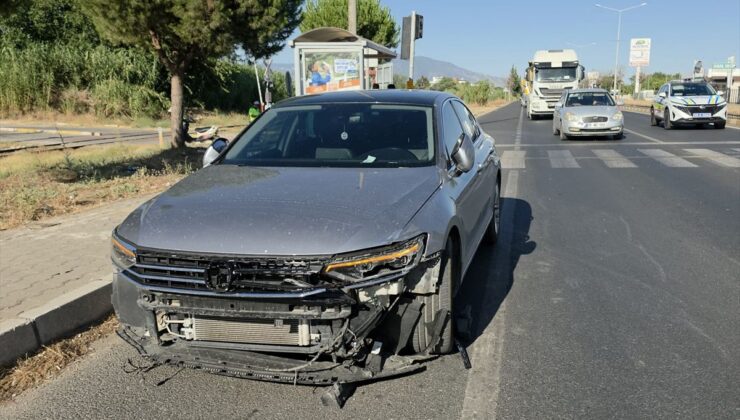 Aydın’da otomobil ile motosiklet çarpıştı, 2 kişi yaralandı