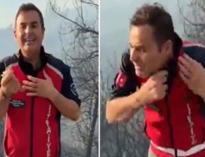 Balıkesir Büyükşehir Belediye Başkanı Ahmet Akın, yangını anlatırken yaralandı