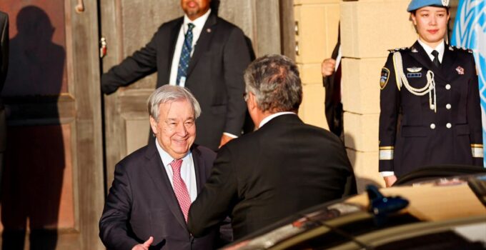 BM Genel Sekreteri Guterres, Erhürman ve Hristodulidis ile akşam yemeğinde bir araya geldi
