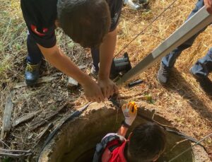 Edremit’te Kuyuya Düşen Koyun Kurtarıldı