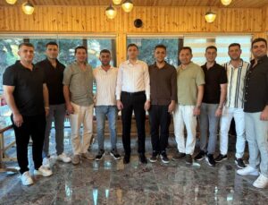 Güdül ilçesinde tayini çıkan jandarma personeli için veda programı yapıldı