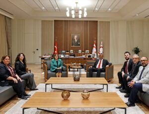 KKTC Cumhurbaşkanı Erhürman, Gaziantep Büyükşehir Belediye Başkanı Şahin’i kabul etti