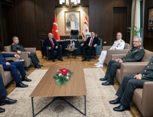 KKTC Cumhuriyet Meclisi Başkanı Öztürkler, Milli Savunma Bakanı Güler’i kabul etti