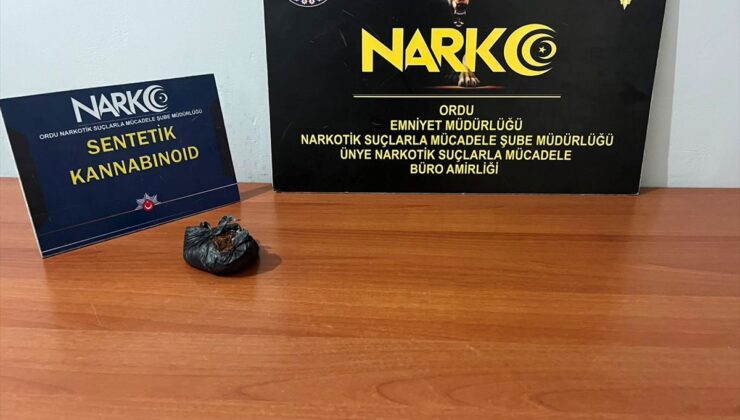 Ordu’daki uyuşturucu operasyonunda 1 şüpheli tutuklandı
