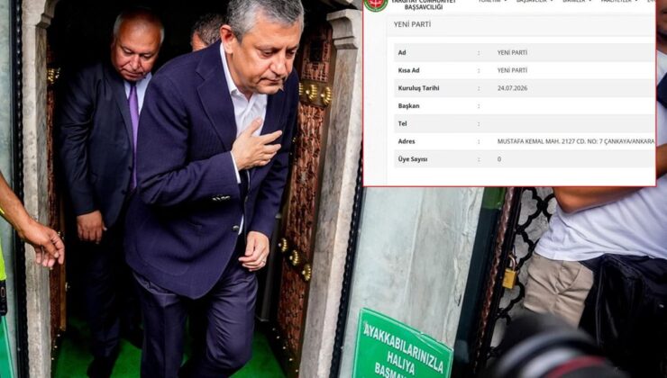 Özgür Özel başkanlığındaki Yeni Parti, Yargıtay resmi sitesine işlendi