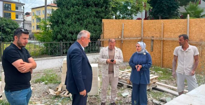 Samsun’da tarihi Taçlı Çeşme’nin restorasyon çalışmaları sürüyor
