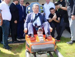 Trabzon’da 850 metrelik dağ kızağı tesisi hizmete açıldı