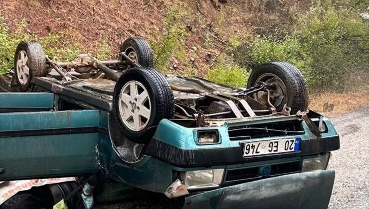 Acıpayam’da Takla Atan Otomobilde Baba Öldü, Kızı Yaralandı