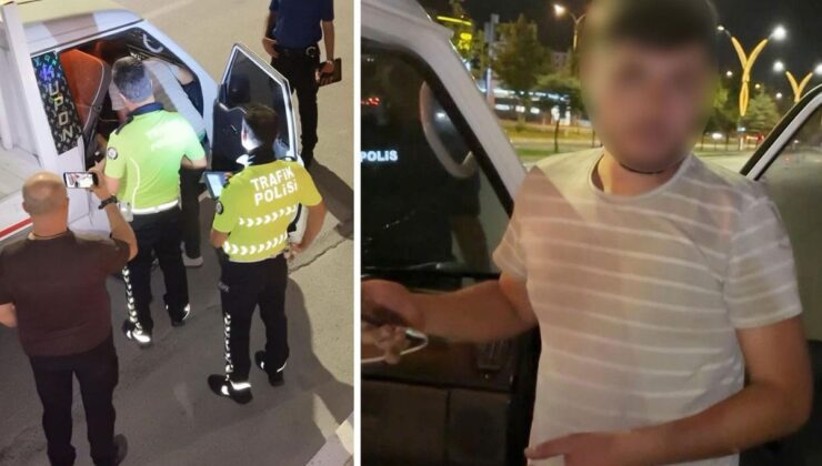 Alkollü ve ehliyetsiz sürücünün “Aracım arızalandı” oyununu polis bozdu