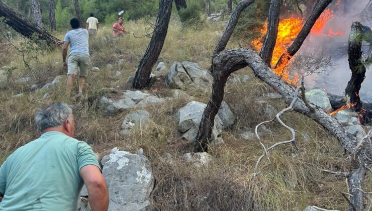 Antalya Kemer’de Orman Yangınına Müdahale Sürüyor