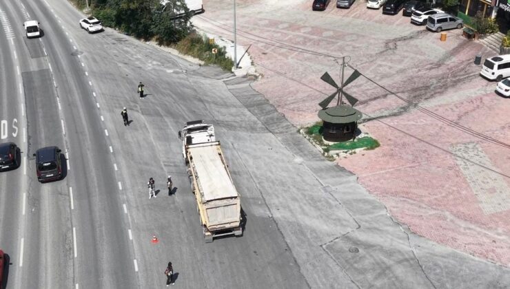 Arnavutköy’de tonaj denetimi: 70 araca 701 bin lira ceza