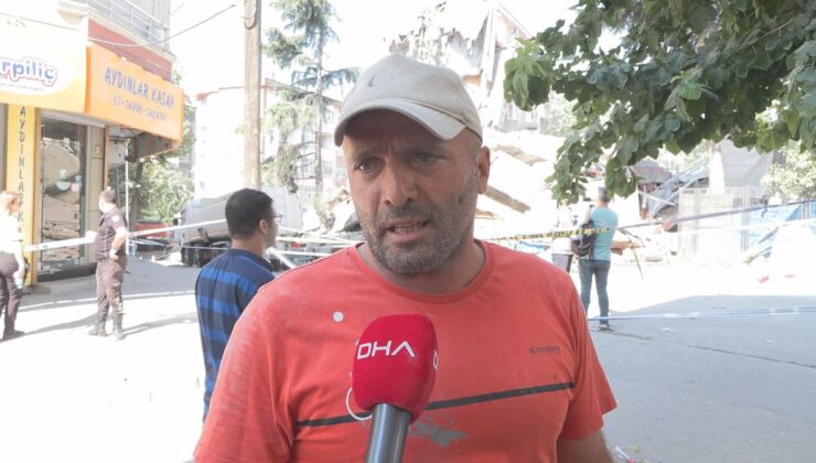 Bahçelievler’de kolon sesi sonrası tahliye edilen bina çöktü