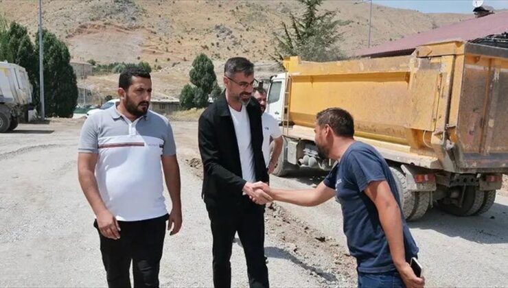 Bitlis Belediye Başkanı Tanğlay, sanayi sitesindeki asfalt çalışmalarını inceledi