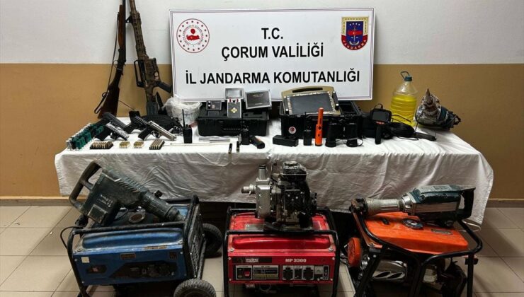 Çorum’da izinsiz kazı yapan 5 şüpheli tutuklandı