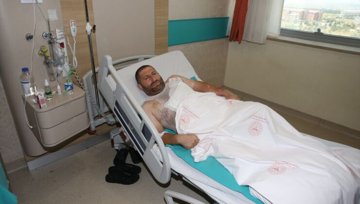 Demir ustası yüksek gerilim akımına kapıldı, 15 gündür tedavi görüyor