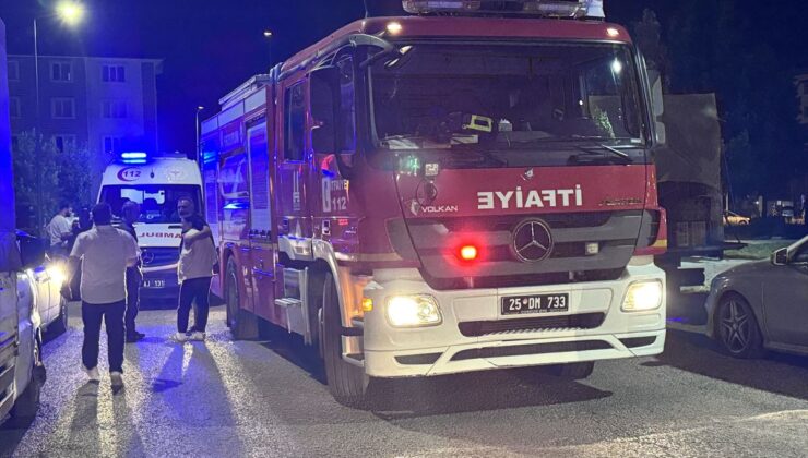 Erzurum’da bodrum katında çıkan yangında 6 kişi dumandan etkilendi