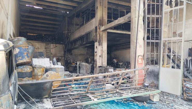 İnegöl’de Boya İş Yerinde Yangın