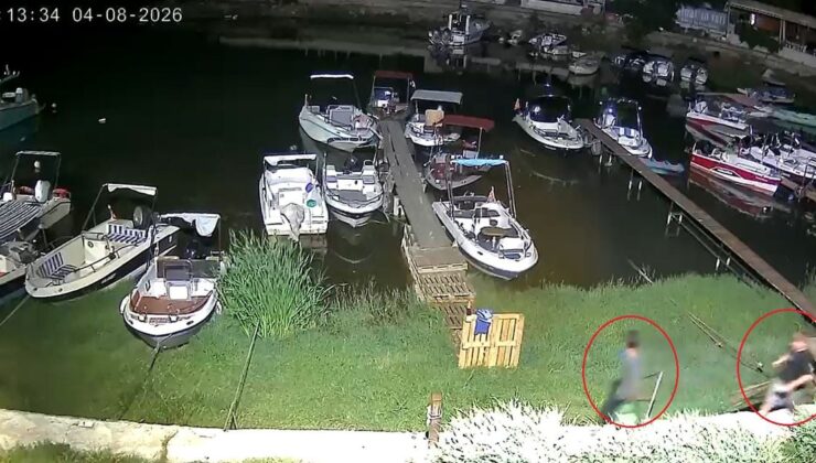 İznik’te Tekne Hırsızlığı Kamerada
