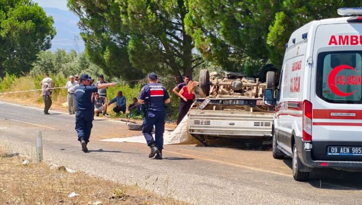 Karacasu’da Kamyonet Devrildi: 2 Ölü, 1 Yaralı