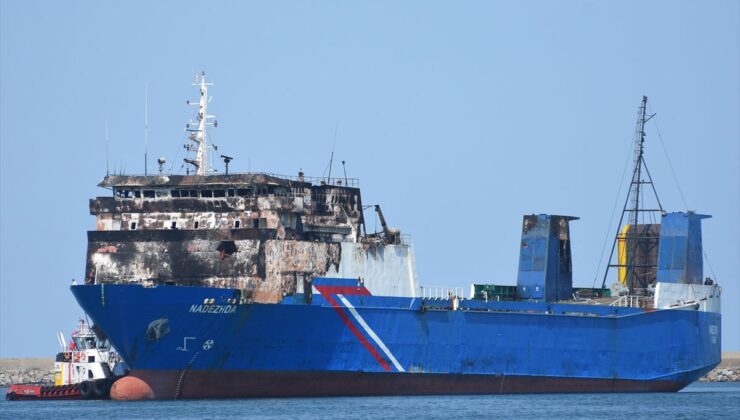 Karadeniz’de saldırıya uğrayan NADEZHDA gemisi Samsun’da