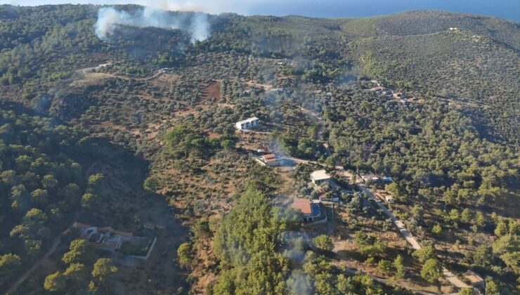 Kaş’ta Orman Yangınına Havadan ve Karadan Müdahale