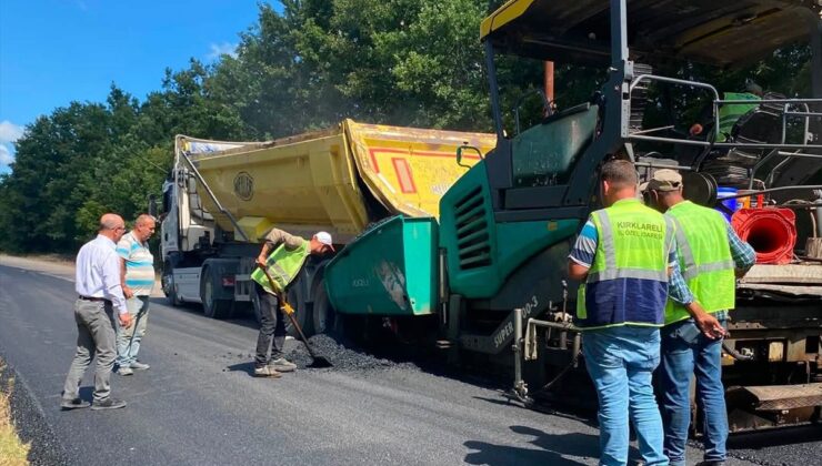Kırklareli’nde köy yolları asfaltlanıyor