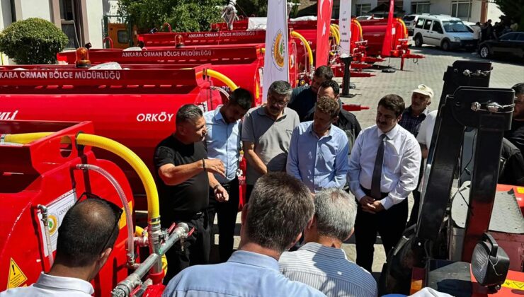 Nallıhan’da ORKÖY kapsamında su tankerleri dağıtıldı