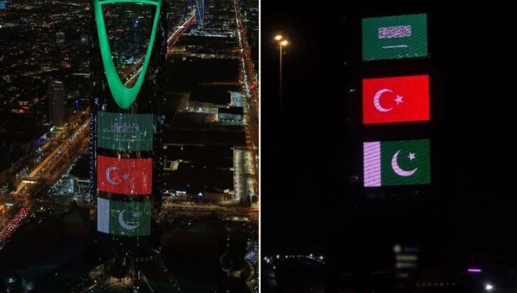 Türkiye, Suudi Arabistan ve Pakistan anlaştı! Simge yapılar üç ülkenin renklerine büründü