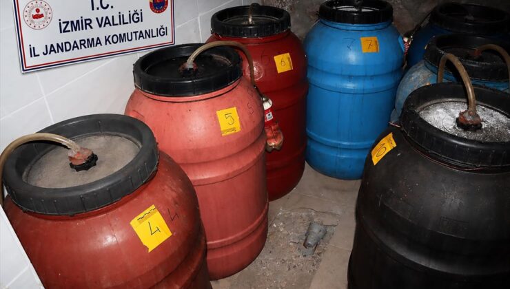 Urla’da Sahte Alkol Operasyonu: 2 Bin 200 Litre Ele Geçirildi