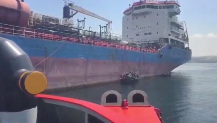 Yalova’da Makine Arızası Yapan Tanker Güvenle Demirletildi