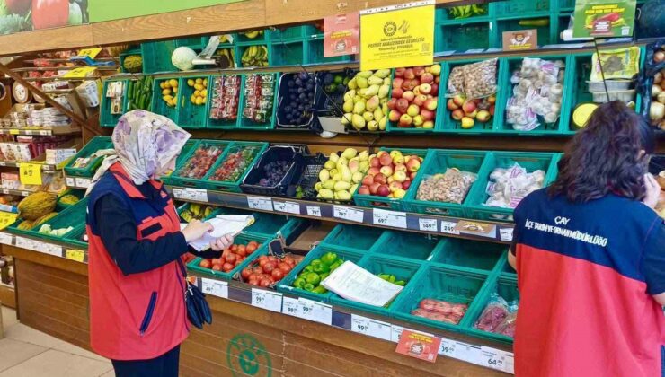 Afyonkarahisar’da market fiyatları TÜFİS kapsamında Tarım ekiplerince takip edildi