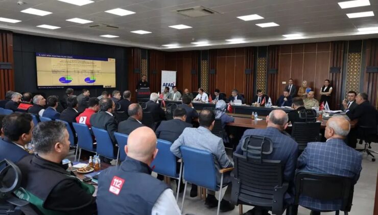 Ağrı’da Vali Bozkurt başkanlığındaki İRAP toplantısında afet riskleri değerlendirildi