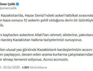 AK Parti’li Çelik’ten, Kazakistan’a taziye mesajı