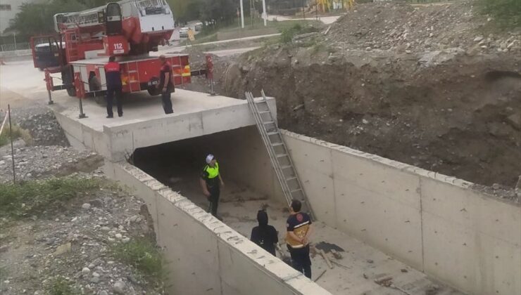 Amasya’da su kanalı inşaatına düşen kişi yaralandı