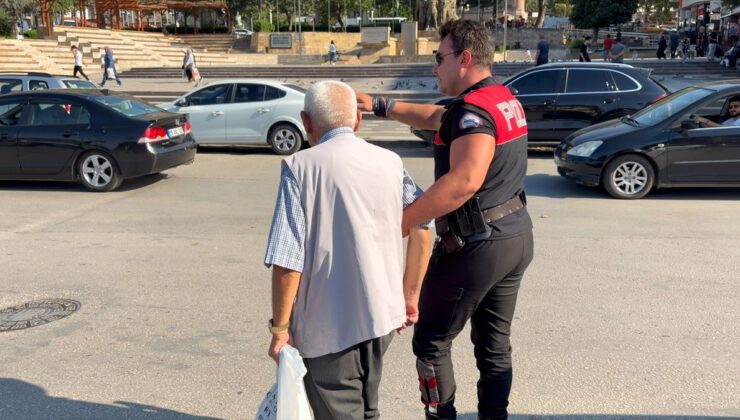 Amasya’da yunus polisinden yaşlı vatandaşa yardım