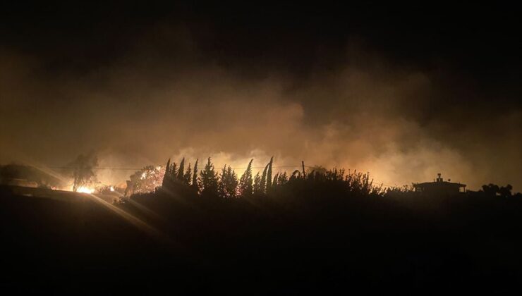 Antalya’da ormanlık ve tarım arazilerinin bulunduğu alanda çıkan yangına müdahale ediliyor