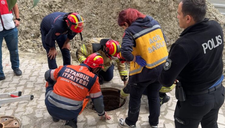Avcılar’da kırık olduğu öne sürülen rögar kapağına basan kadın 2 metre boşluğa düştü