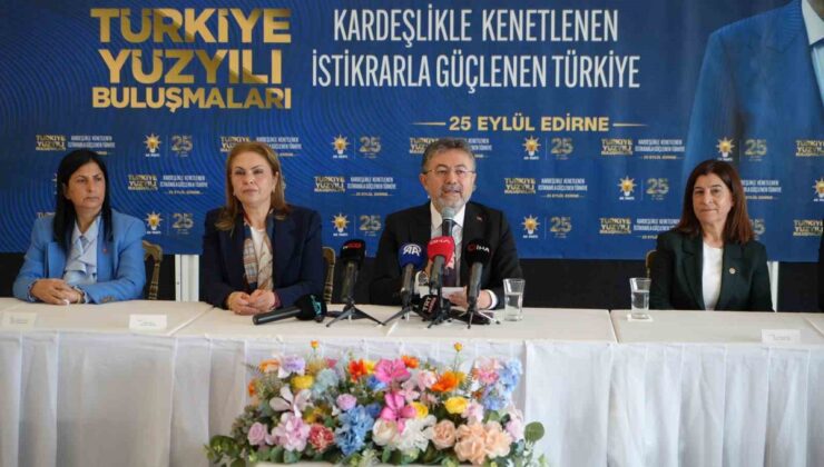 Bakan Yumaklı, Edirne’ye son 24 yılda 136 milyar liralık destek verildiğini söyledi