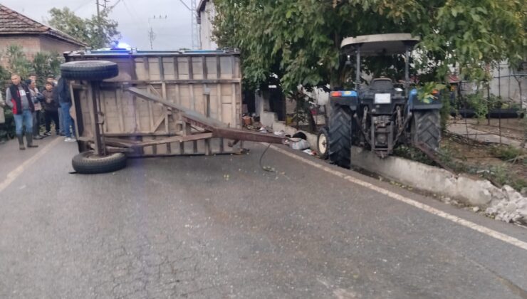 Balıkesir İvrindi’de traktör römorku devrildi, 23 kişi yaralandı