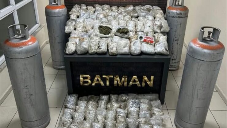 Batman’da sanayi tüplerinde 87 kilo 500 gram sentetik uyuşturucu ele geçirildi