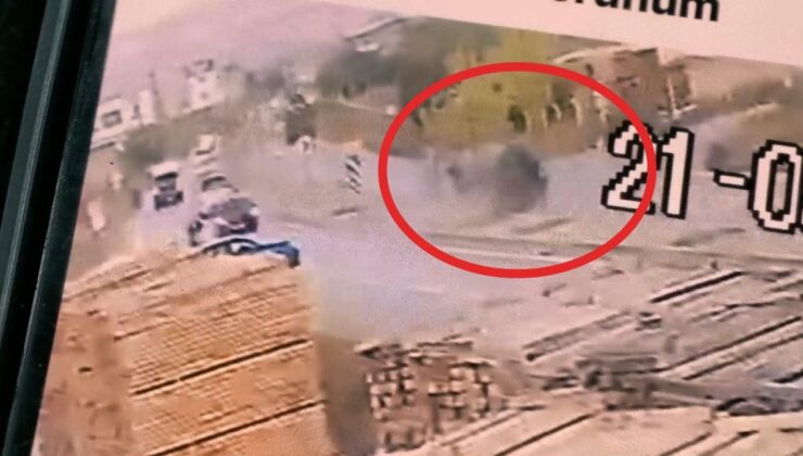 Bursa İnegöl’de devrilen otomobilin sürücüsü yaralandı, o anlar kameraya yansıdı
