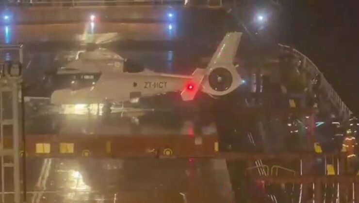 Cape Town’da helikopterle tahliye edilen yaralı denizci hastaneye sevk edildi