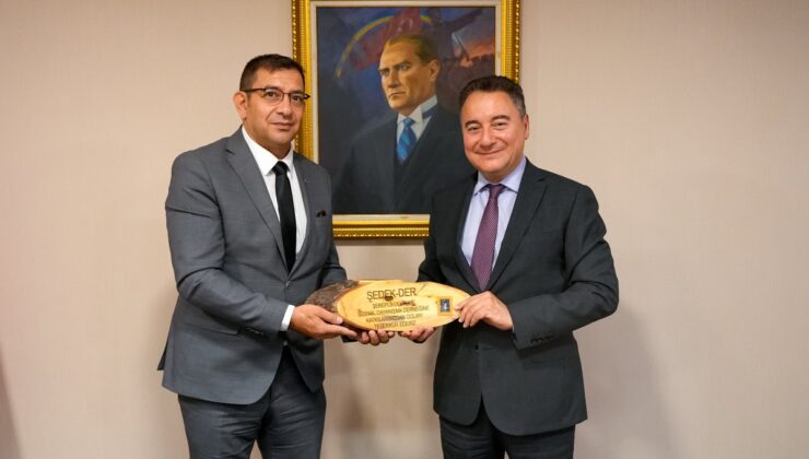 DEVA Partisi Genel Başkanı Ali Babacan, ŞEDEK-DER Başkanı Yılmaz ve heyetini ağırladı