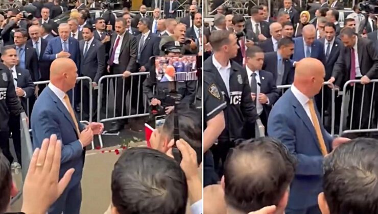 Erdoğan New York’ta bariyerleri kaldırttı, vatandaşlarla sohbet etti