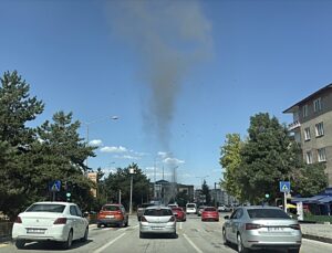 Erzurum’da hortum araç kamerasıyla görüntülendi