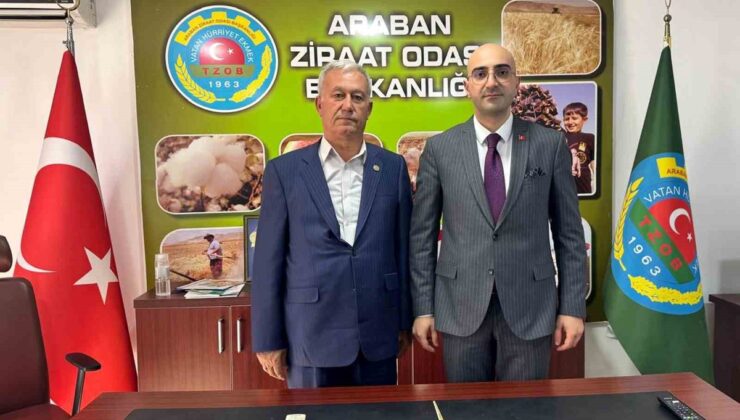 Gaziantep Araban Kaymakamı Ceylan, Ziraat Odası Başkanı Altun’a iade ziyareti yaptı