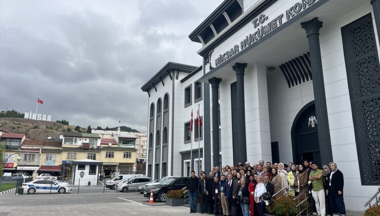 Geometrik desenler çalıştayı heyeti, Niksar Kaymakamı Perçi’yi ziyaret etti
