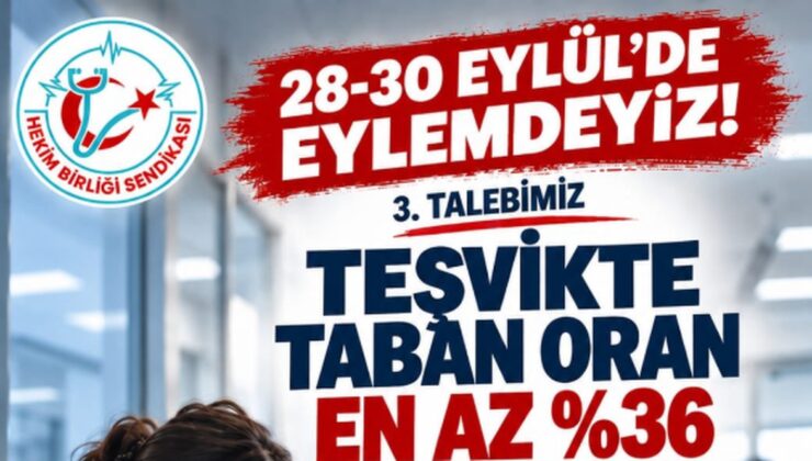 Hekim Birliği 28-30 Eylül’de eylem yapacak: Teşvikte taban dağıtım oranı en az yüzde 36 olmalı