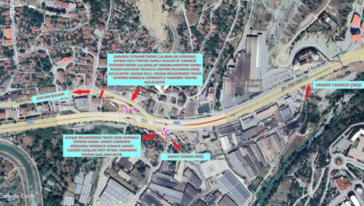 Karabük’te Kurtuluş Kavşağı’nda düzenleme 26 Eylül’de başlayacak